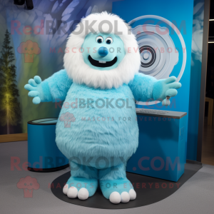 Himmelblå Yeti maskot drakt...