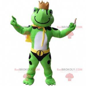 Mascotte de grenouille, costume de roi, déguisement héros -