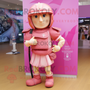 Pink romersk soldat maskot...