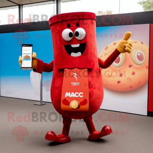 Roter Nachos Maskottchen...
