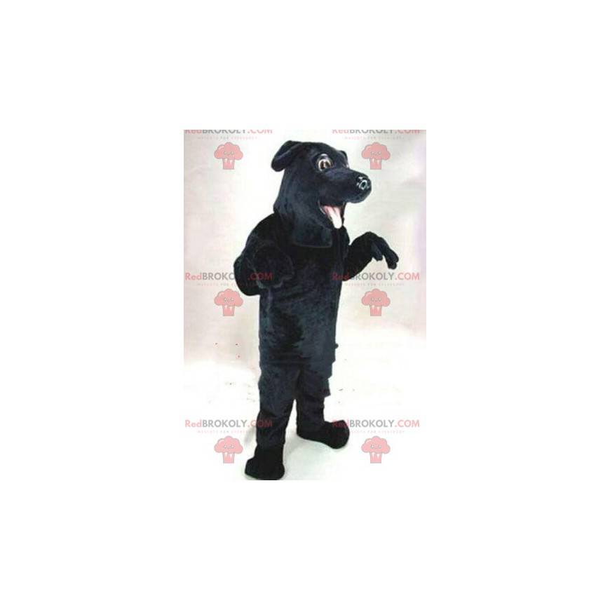 Mascotte de chien noir, costume de labrador, déguisement canin