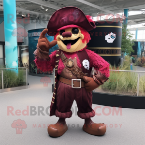 Maroon Pirate maskot...