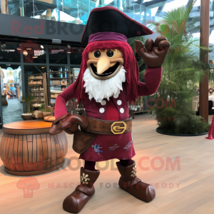 Maroon Pirate maskot...