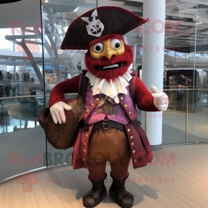 Maroon Pirate maskot drakt...