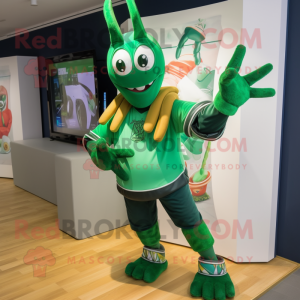 Green Lobster maskot...