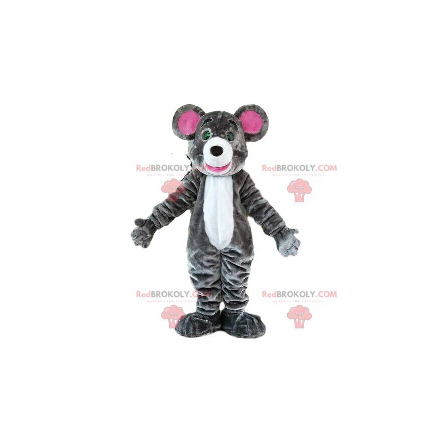 Mascotte de souris grise, costume de rongeur, mascotte de rat -