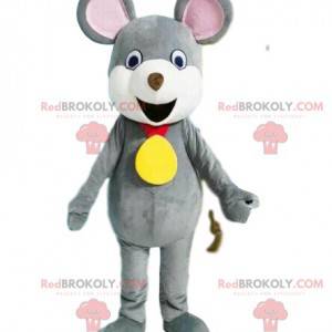 Mascotte de souris grise, costume de rongeur, mascotte de rat -