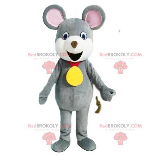 Gray mouse mascot, rodent costume, rat mascot - Redbrokoly.com