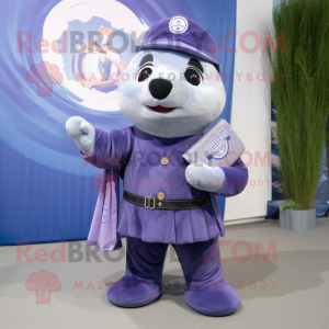 Lavender Navy Seal maskot...