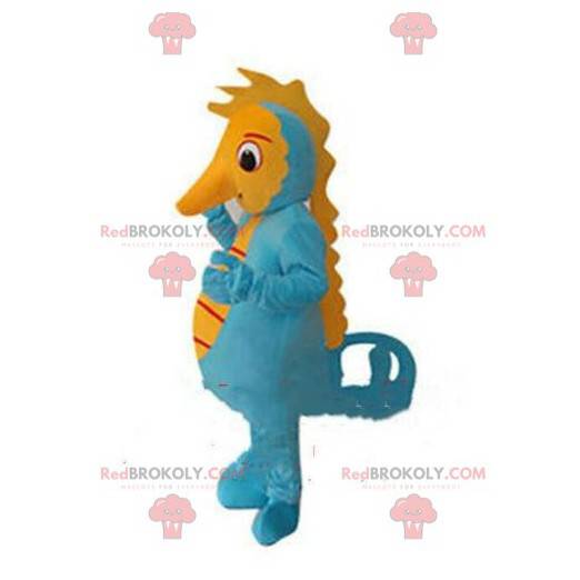 Seahorse mascot, fish costume, crustacean disguise -