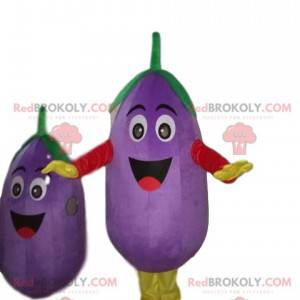 Aubergine mascotte, groentekostuum, seizoensgroente -