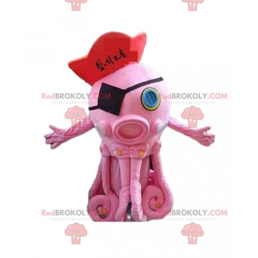 Rosa Oktopus-Maskottchen, Oktopus-Kostüm, Piratenkostüm -
