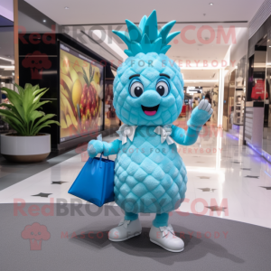 Sky Blue Pineapple mascotte...