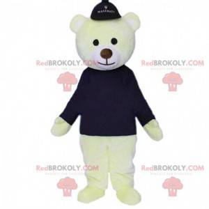 Mascotte d'ours blanc, d'ours polaire, costume nounours -