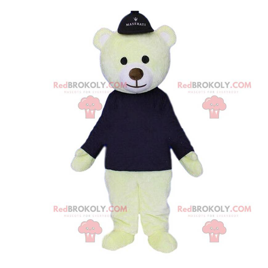 Mascote de urso polar, urso polar, fantasia de urso de pelúcia