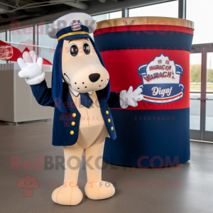 Navy Hot Dog maskot kostume...
