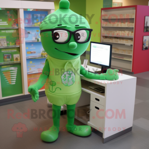 Green Computer mascotte...