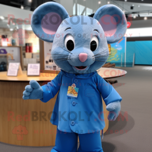 Blue Mouse maskot drakt...