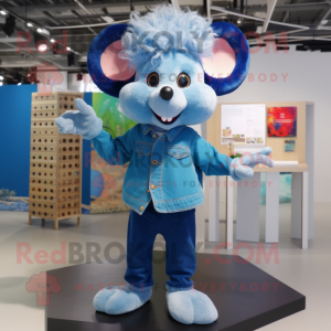 Blue Mouse mascotte kostuum...
