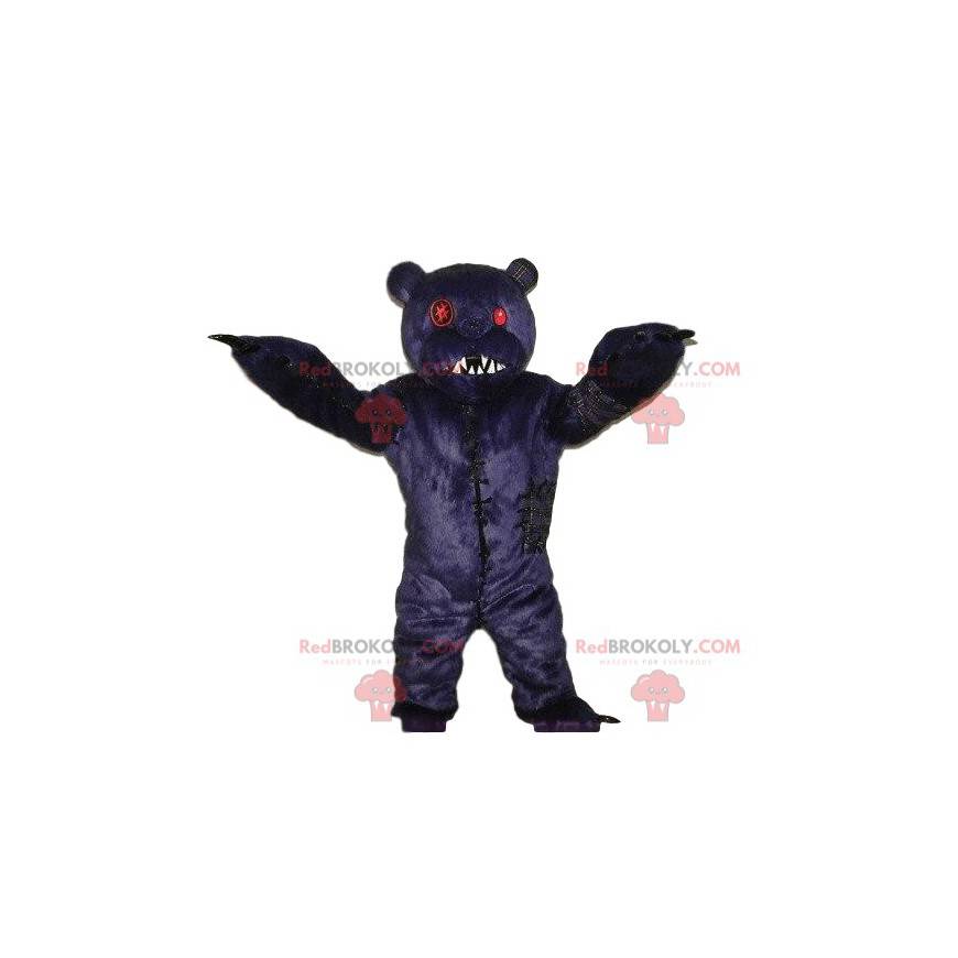 Maskot strašidelného medvěda, hororový kostým, halloweenský