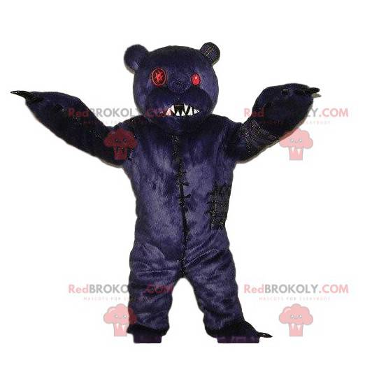 Maskot strašidelného medvěda, hororový kostým, halloweenský