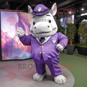 Purple Rhinoceros maskot...