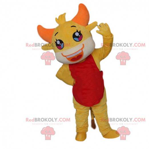 Gul tigermaskot, gul djurdräkt, gul dräkt - Redbrokoly.com