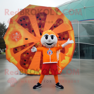 Orange Pizza Slice mascotte...