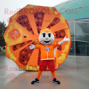 Orangefarbenes Pizza-Slice...