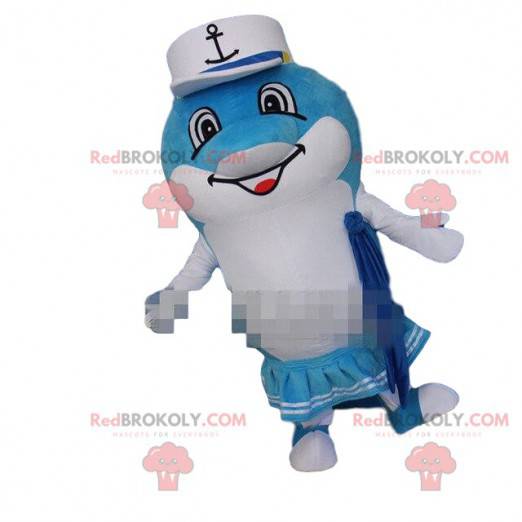Delfin maskot, delfin kostume, kvindelig maskot - Redbrokoly.com