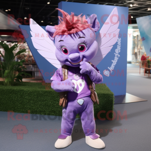 Lila Amor Maskottchen...