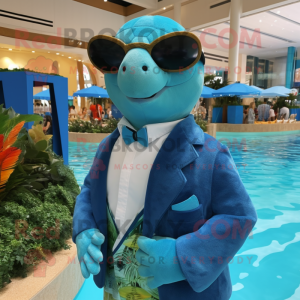 Blue Sea Turtle mascotte...