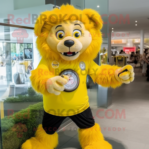 Geel Tamer Lion mascotte...