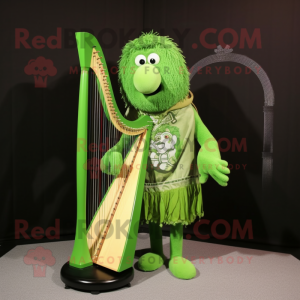 Lime Green Celtic Harp...