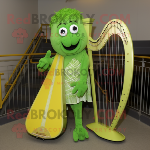 Limegrøn keltisk harpe...