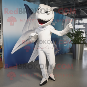 White Swordfish mascotte...