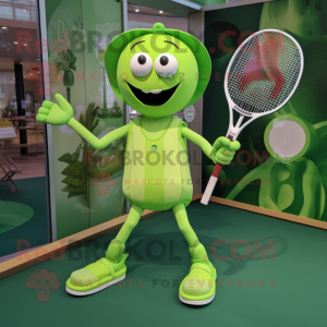 Limegrønn tennisracket...