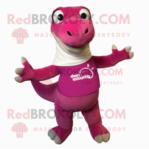 Magenta Diplodocus mascotte...