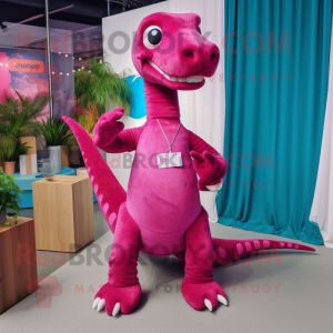 Magenta Diplodocus mascotte...