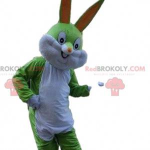 Mascotte de lapin vert, animal vert, mascotte de Bugs Bunny -