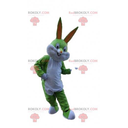Mascotte coniglio verde, animale verde, mascotte Bugs Bunny -