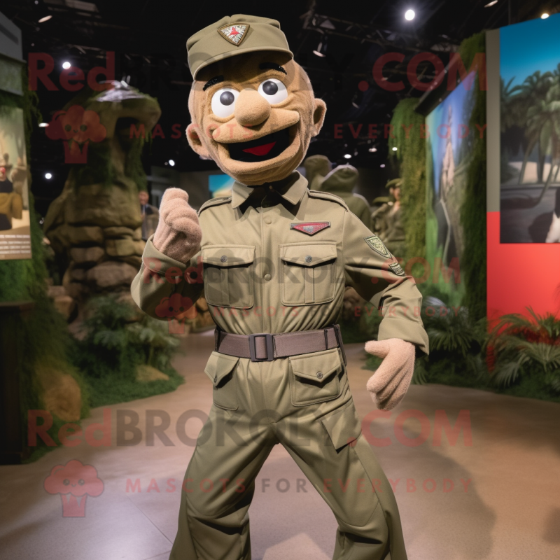 nan Para Commando mascot costume character dressed with a Romper and Belts