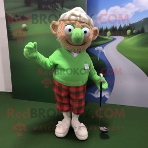 nan Golf Bag mascot costume character dressed with a Sweater and Cufflinks