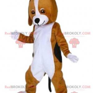 Mascotte de chien marron, costume de chien, déguisement canin -
