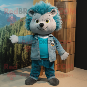 Teal Hedgehog mascotte...