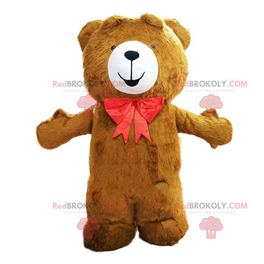 Mascotte de gros nounours marron, costume d'ours brun -