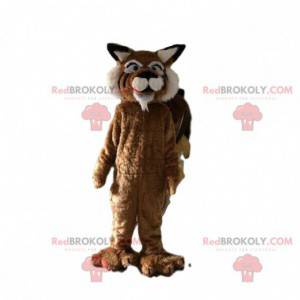 Mascotte de tigre, costume de félin, déguisement de puma géant