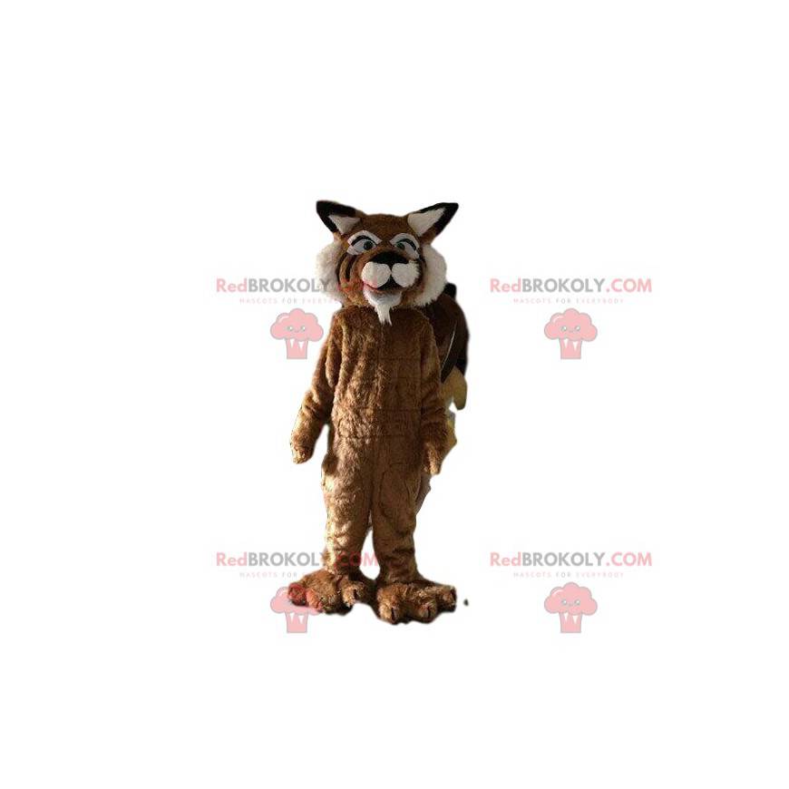 Mascotte de tigre, costume de félin, déguisement de puma géant