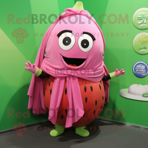Rosa vattenmelon maskot...