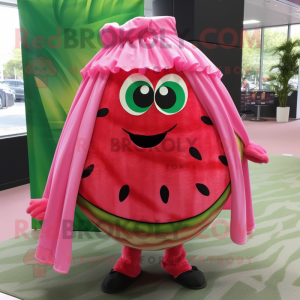 Pink vandmelon maskot...